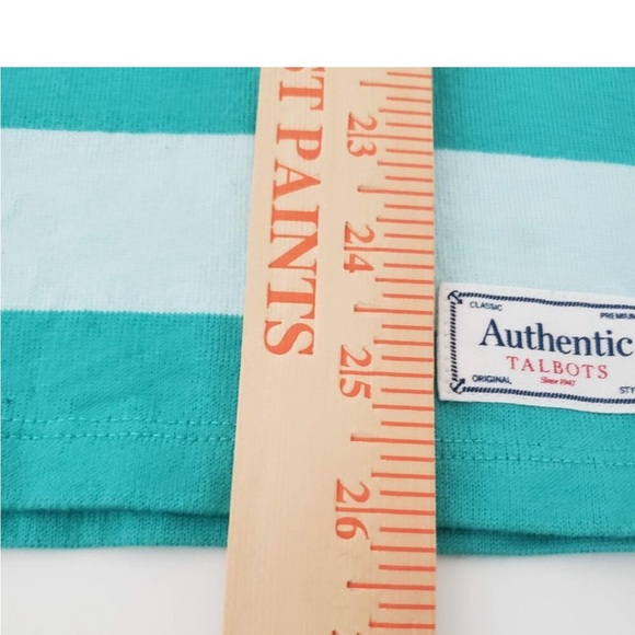 Talbots Ombre Orchid Striped Bateau Neck Top Large - Picture 11 of 11